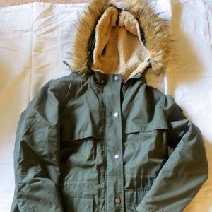 Tommy Hilfiger Green Khaki Winter Coat (no fur on hood)